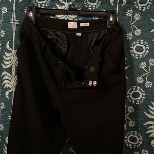 Black bootcut slacks
